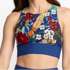JOHNNY WAS teebee high neck cutout sports bra